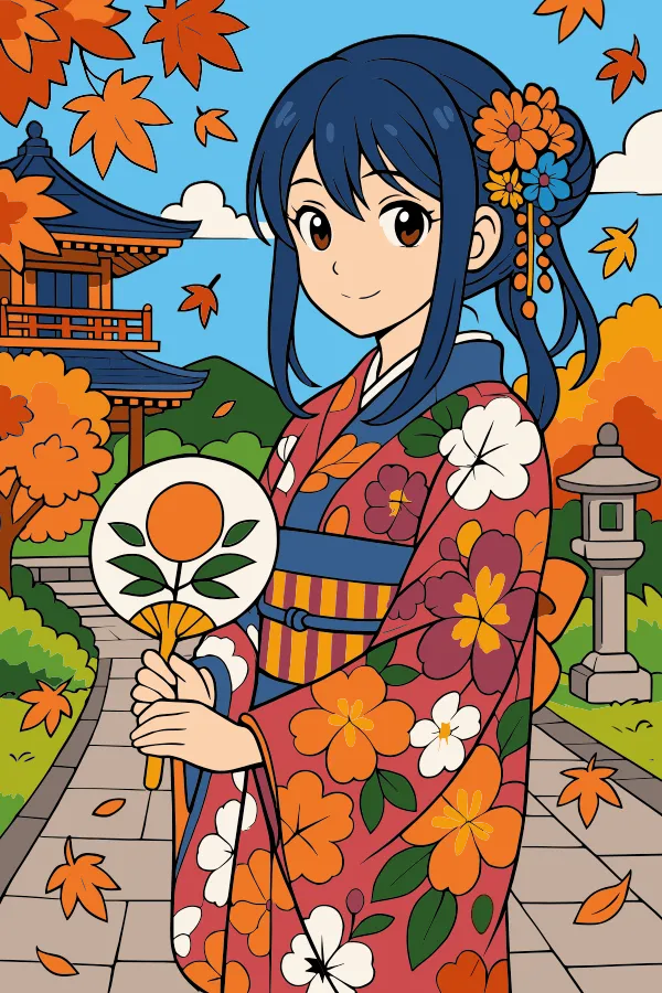 Femme en kimono