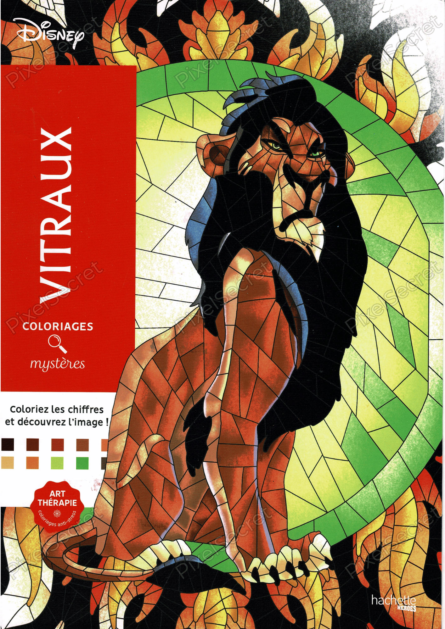 Coloriage mystères Disney - Vitraux