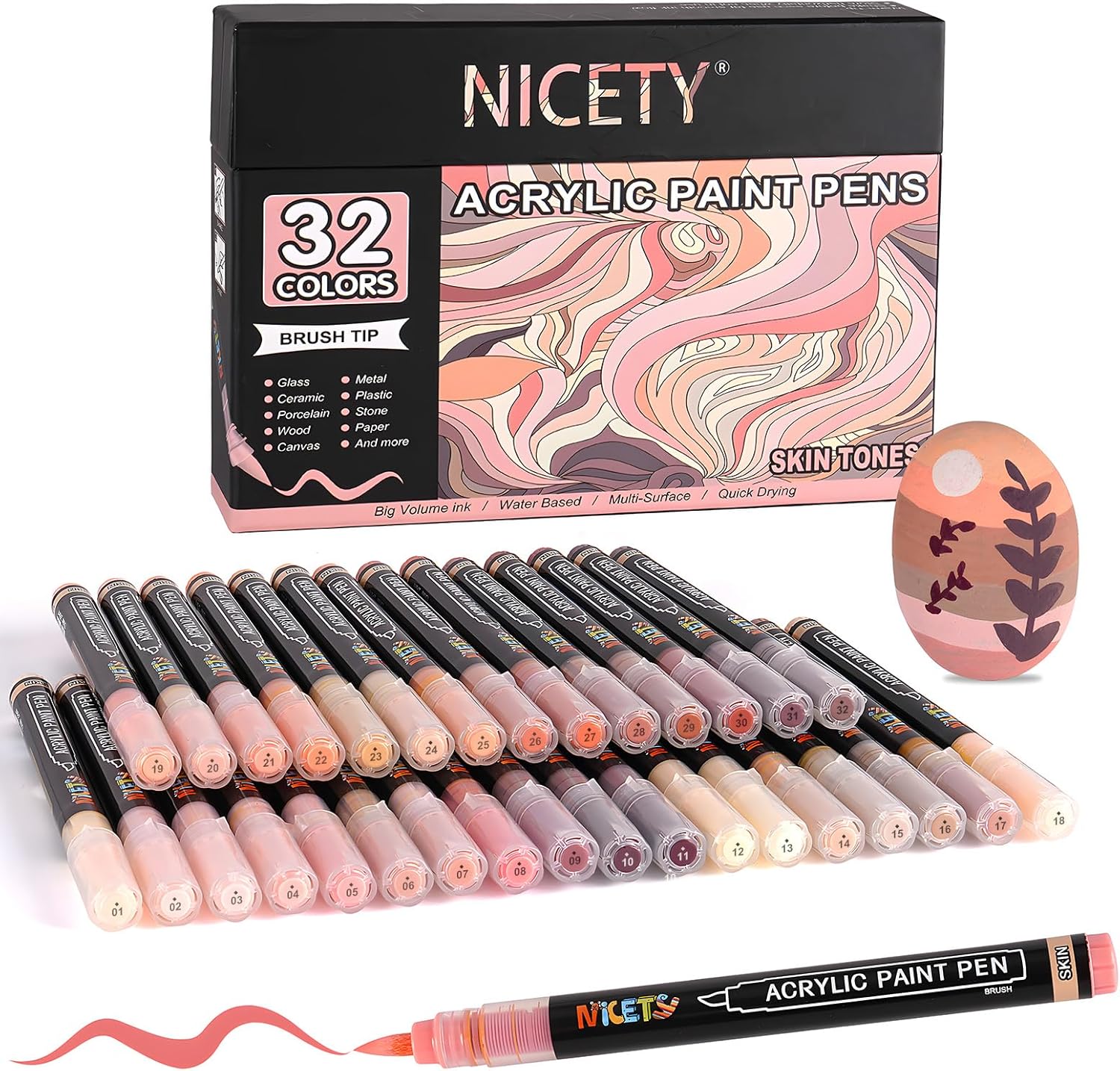 NICETY 32 (Skin Tones) - Acrylic Pens