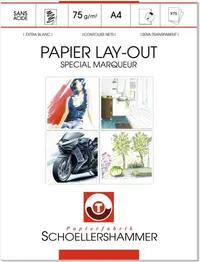 Schoellershammer - Bloc Layout Spécial Marqueurs à Alcool 75 grs/m2