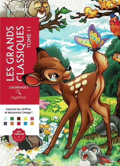 Couverture du livre de coloriages mystères Disney - Les Grands Classiques Tome 11