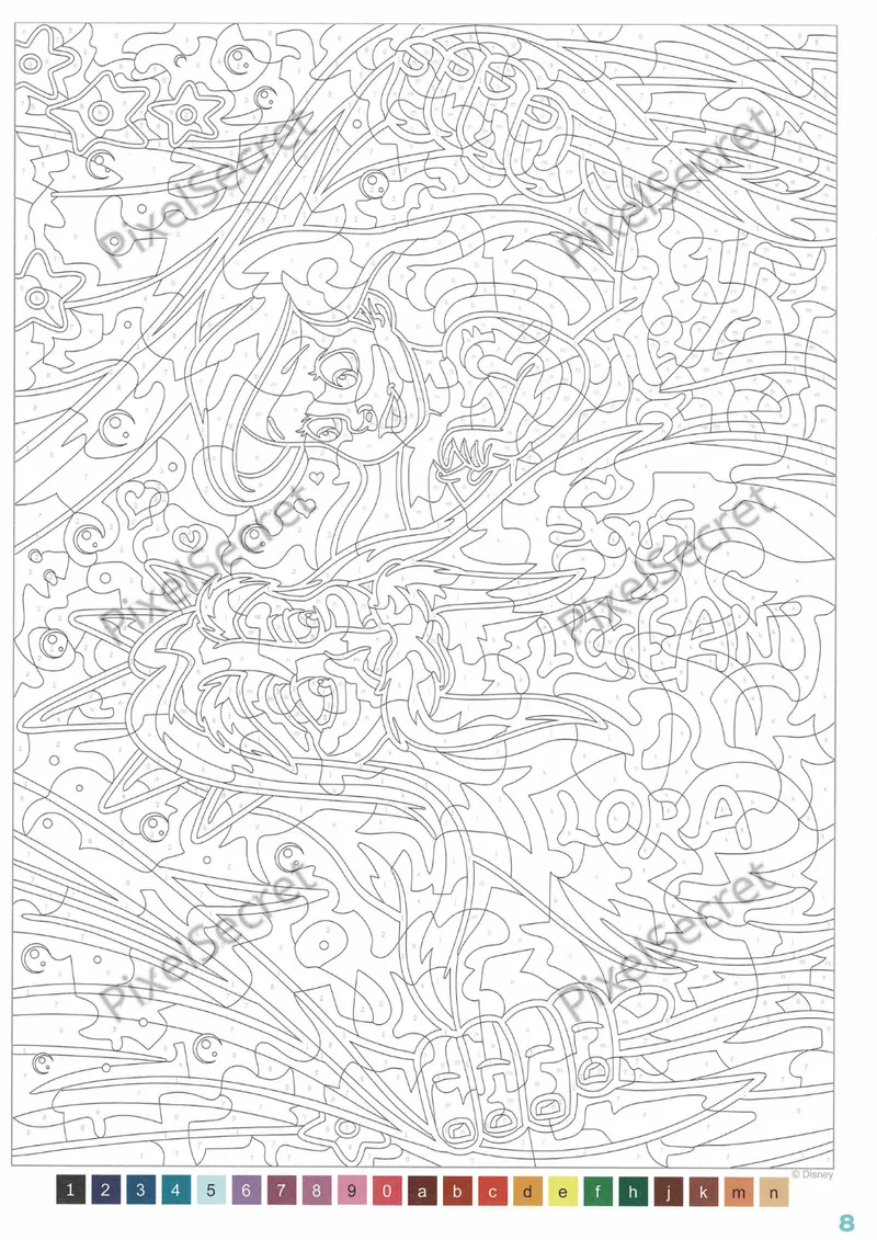 Exemple de coloriage mystère du tome 10
