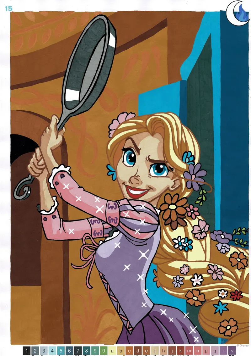 Coloriage mystère Princesses colorié par Usako
