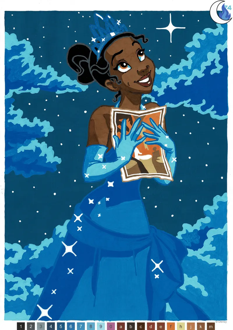Coloriage mystère Princesses colorié par Usako