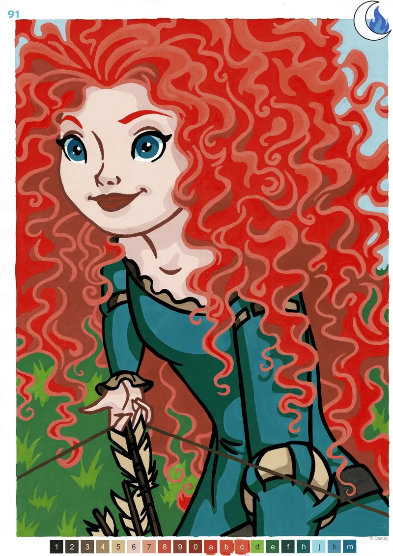 Coloriage mystère Princesses colorié par Usako