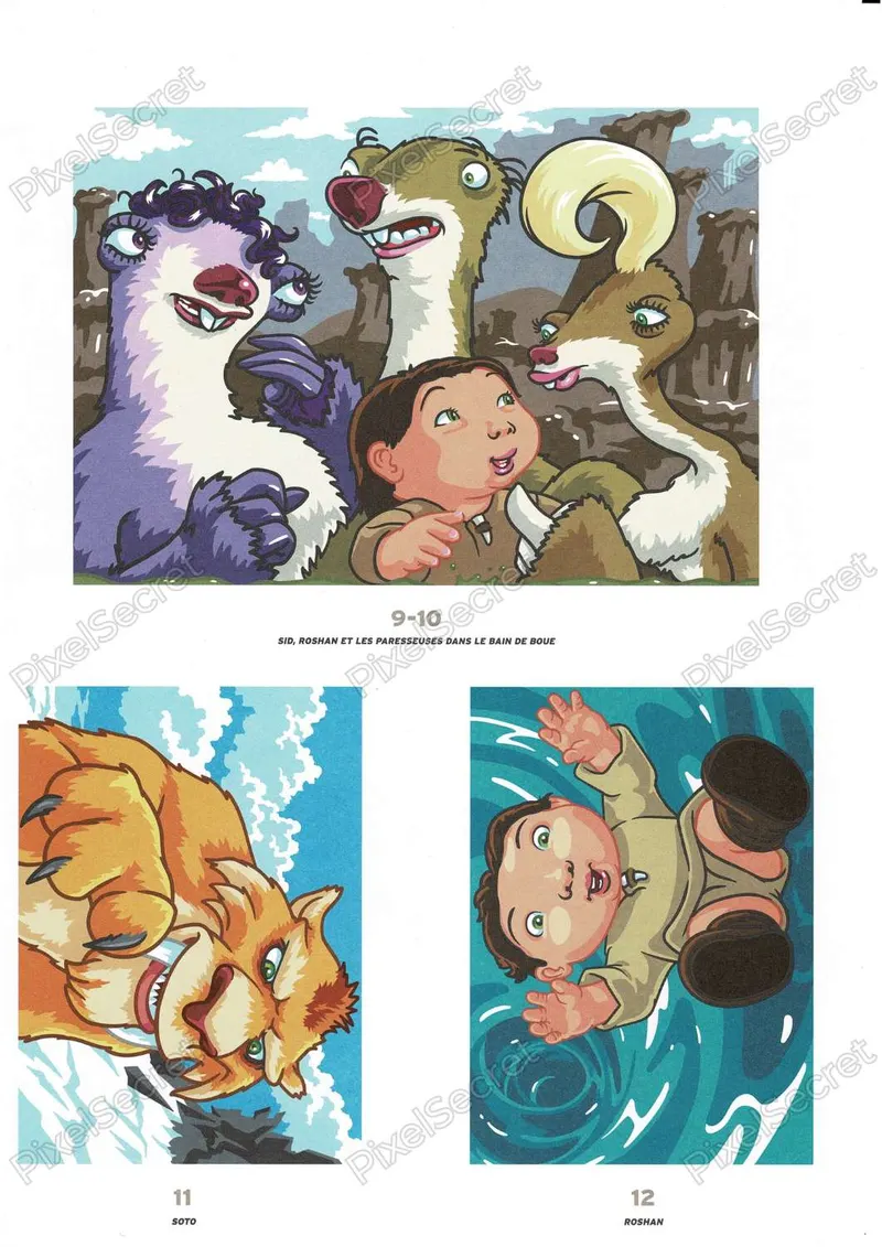 Page de solution L'Age de glace coloriage mystère