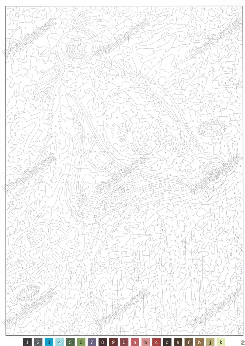 Exemple de page de coloriage mystère L'Age de glace