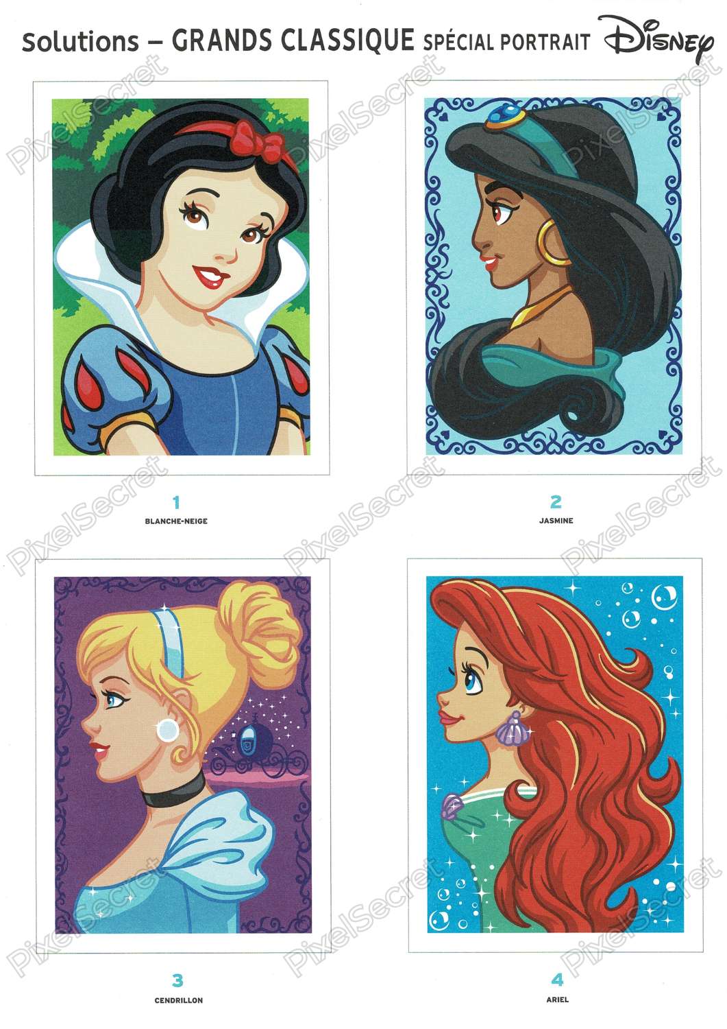 Page de solution Spécial Portraits 1