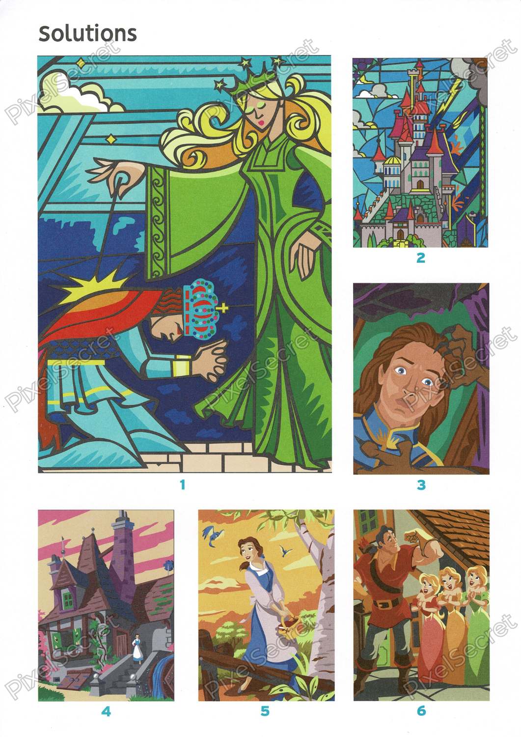 Page de solution - La Belle et la Bête