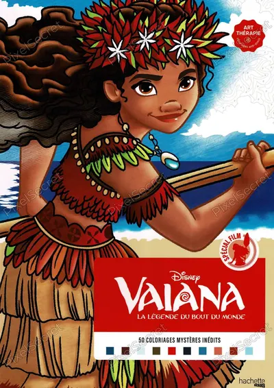Couverture du livre de Coloriages Mystères Disney - Vaiana