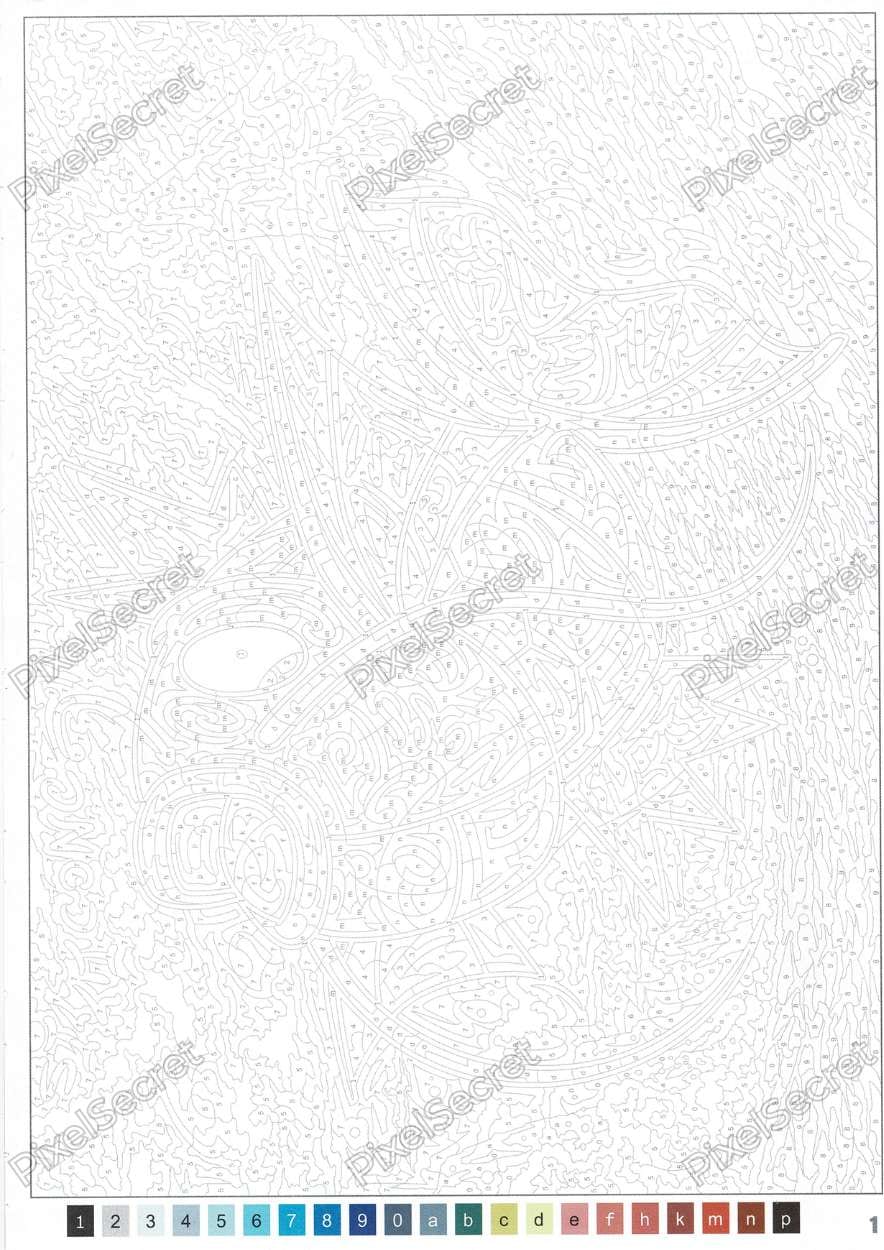 Page de coloriage mystère Pokémon (exemple 1)