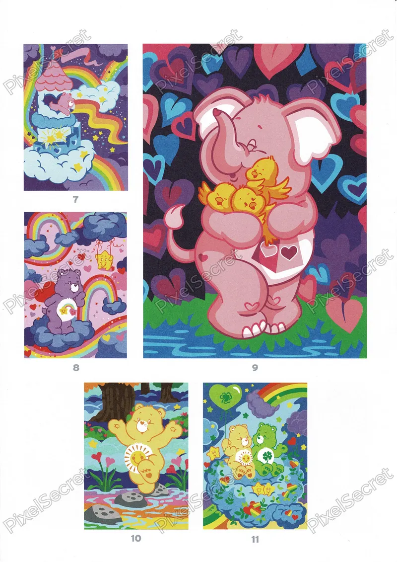 Page de solution du livre Coloriages Mystères Les Bisounours (2)