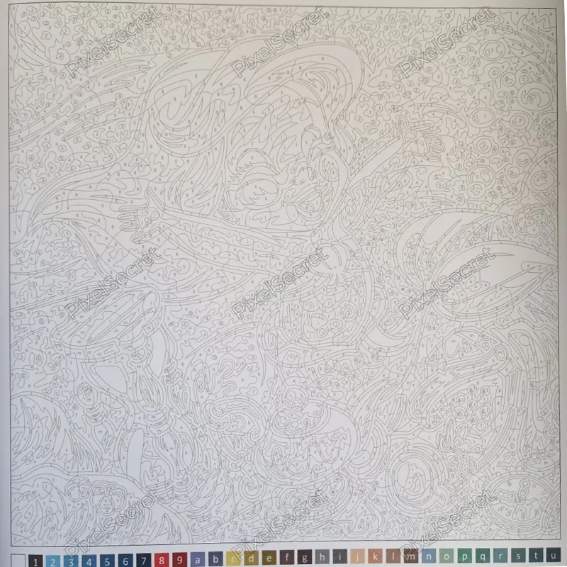 Exemple de coloriage mystère Disney Petites Poupées (1)