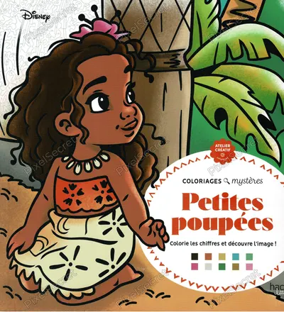 Couverture - Coloriages Mystères Disney - Petites Poupées