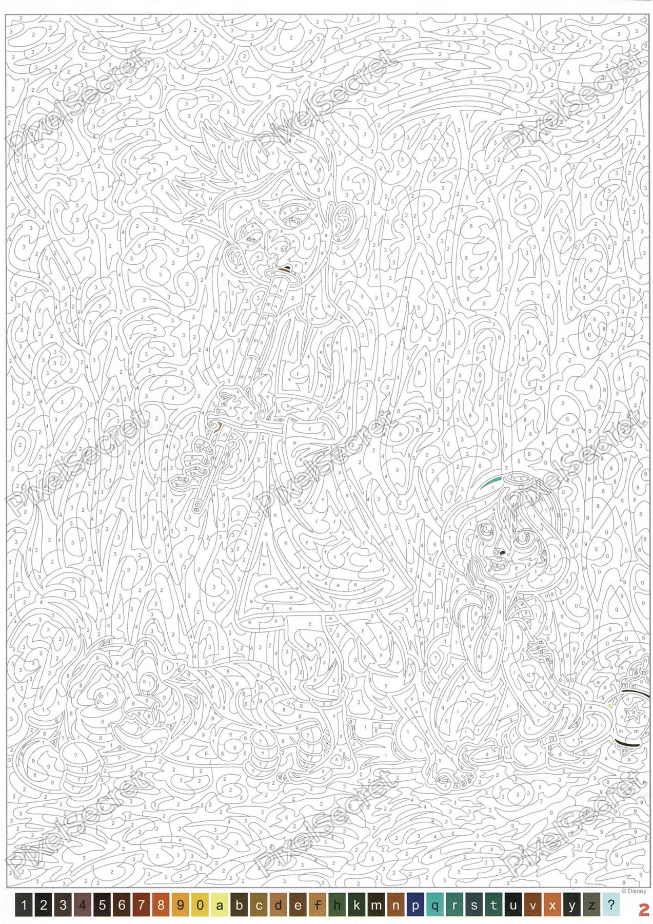 Exemple de coloriage mystère Disney Petites Princesses (1)