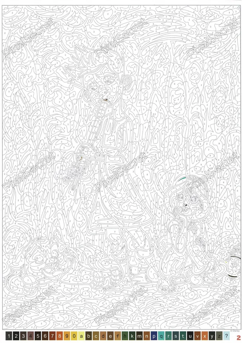 Exemple de coloriage mystère Disney Petites Princesses (1)