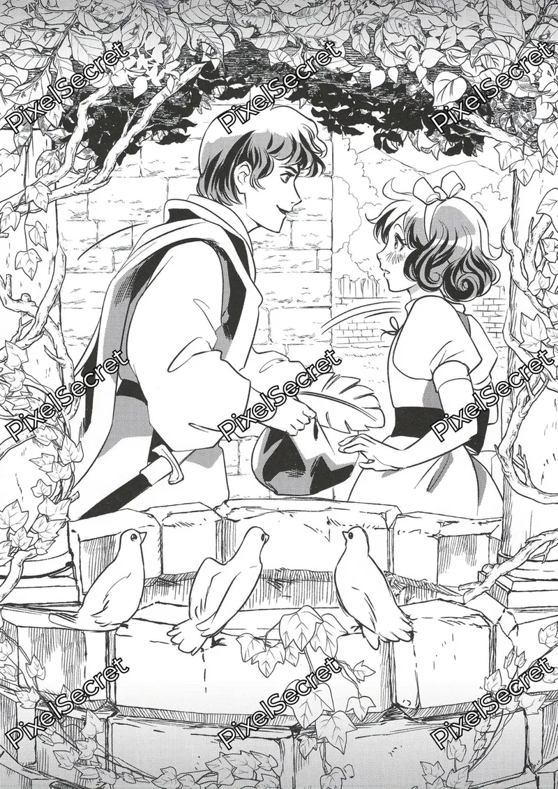 Exemple de coloriage Disney Manga (1)