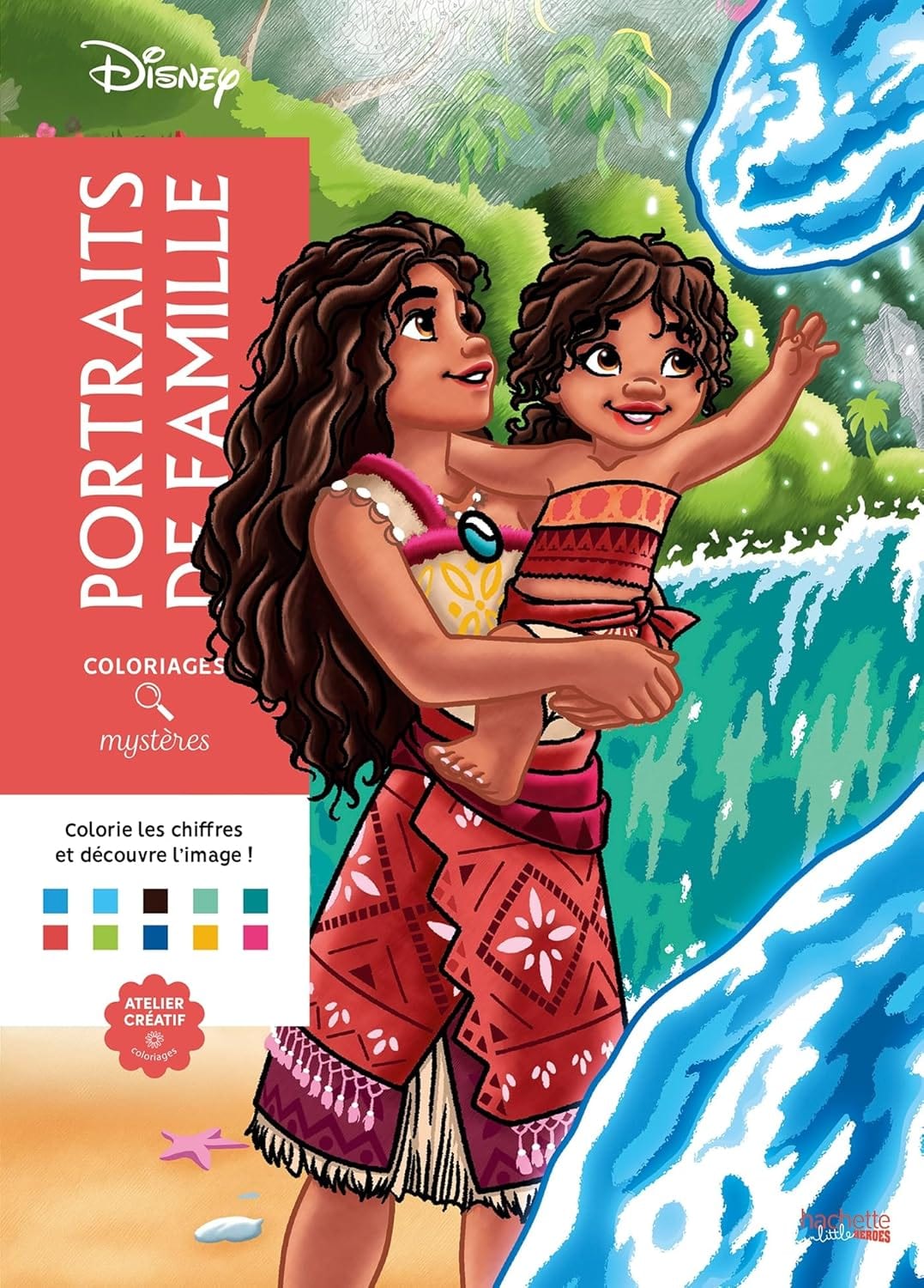 Couverture du livre Coloriages Mystères Disney Portraits de Famille