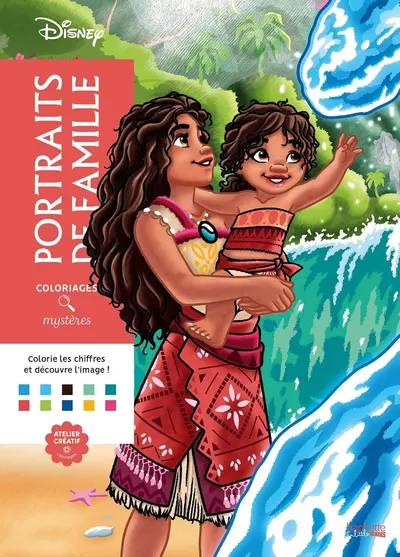 Couverture - Coloriages mystères Disney - Portraits de famille