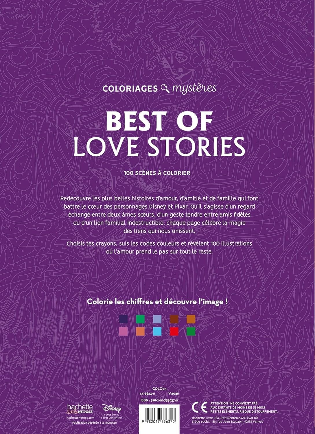 Back cover of the Best of Love Stories book