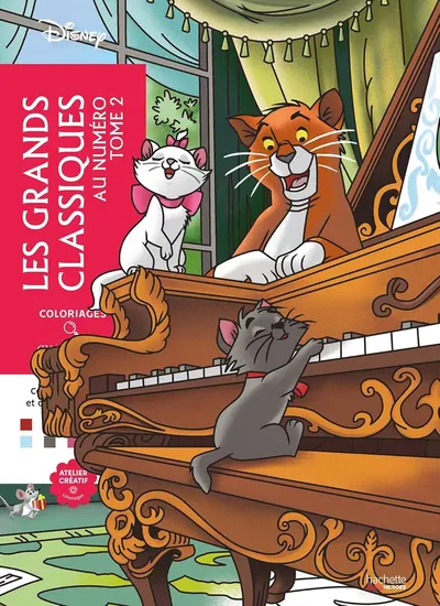 Couverture - Coloriages au numéro - Grands classiques Tome 2 Disney