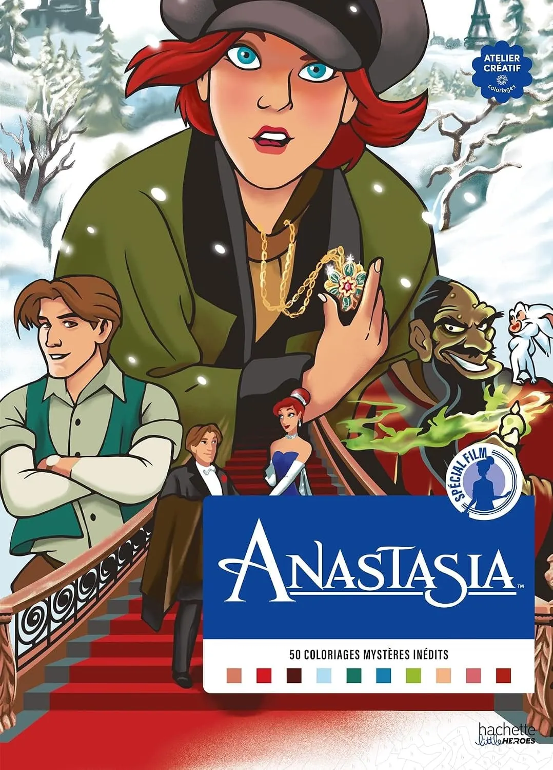 Couverture du livre Coloriages Mystères Disney Spécial film Anastasia, Hachette Heroes