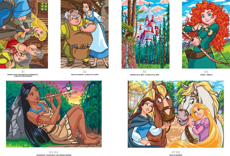 Deuxième page de solutions montrant les palettes de couleurs du livre
