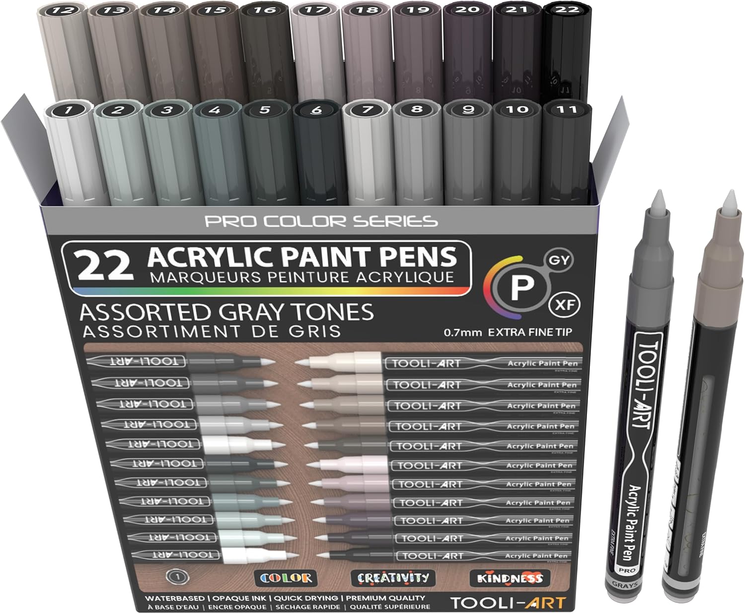 Marqueurs de peinture acrylique - Gris