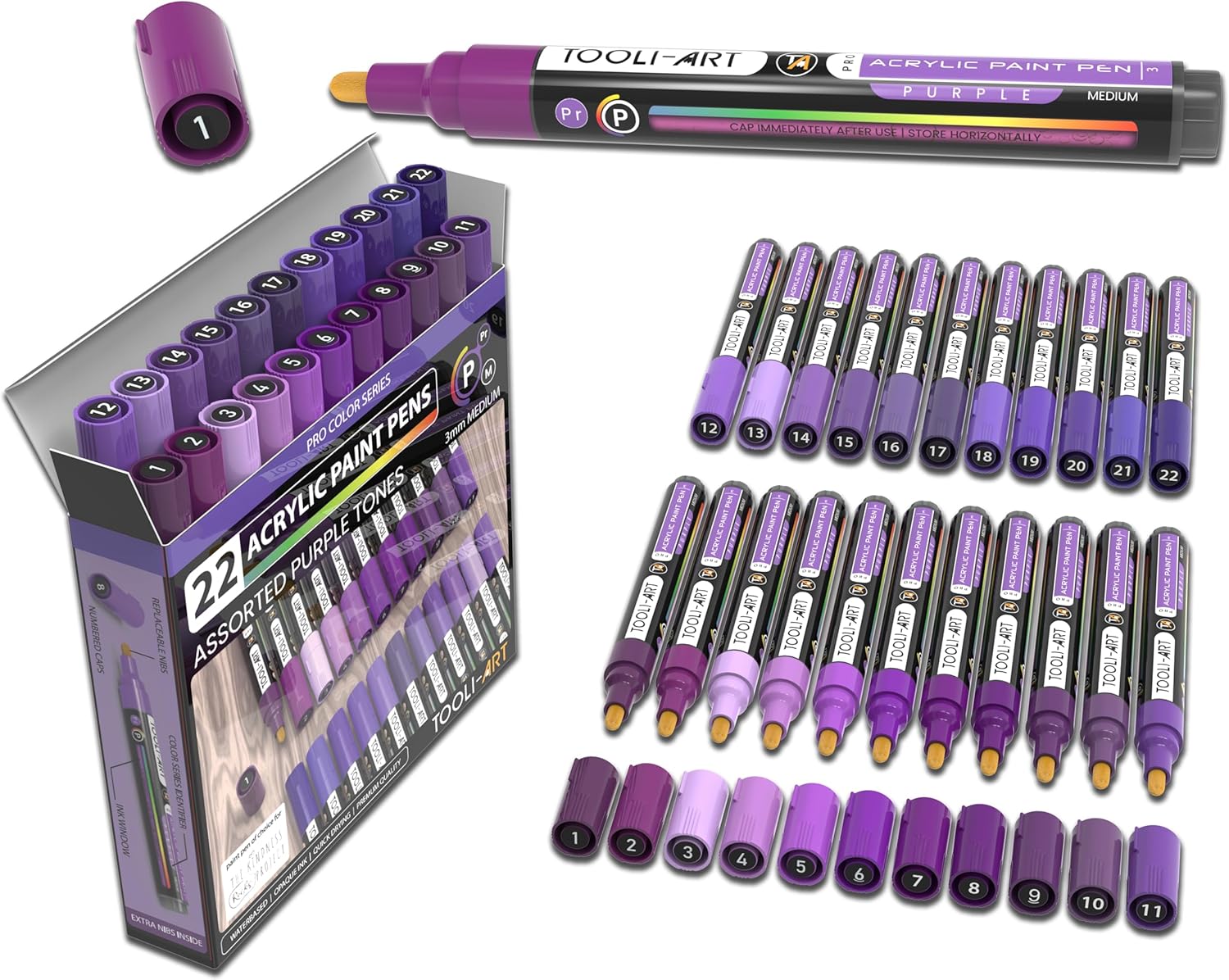 Marqueurs de peinture acrylique - Violet 3mm