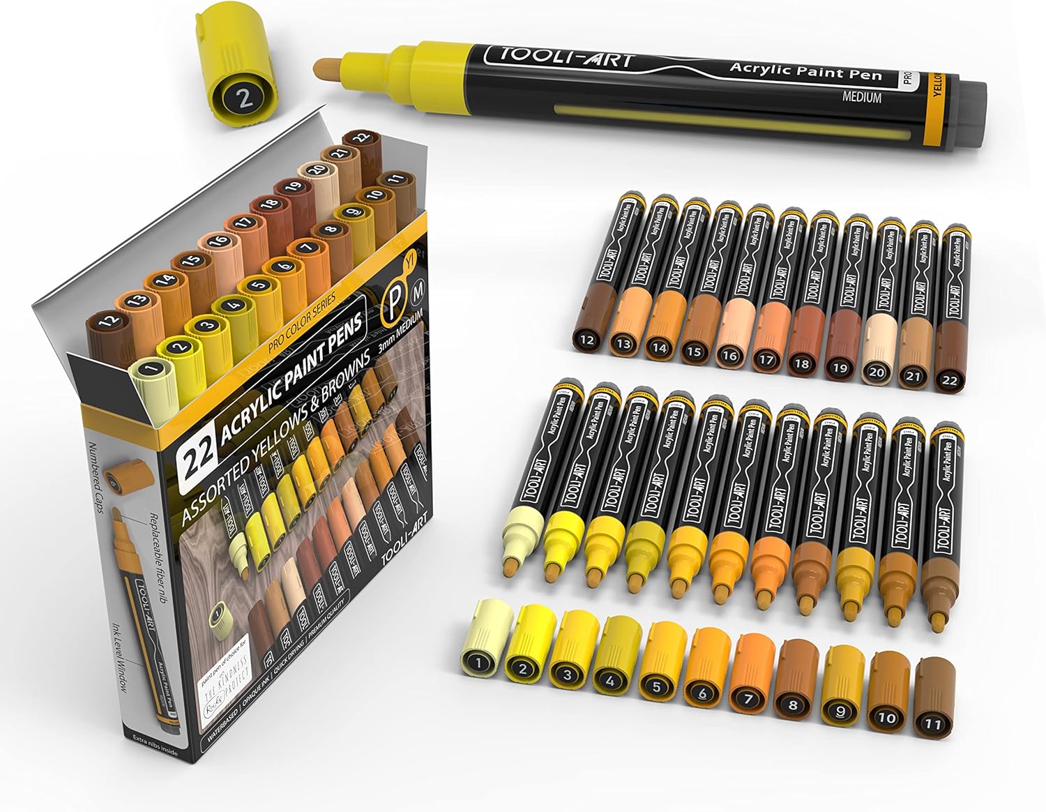 Marqueurs de peinture acrylique - Jaune 3mm