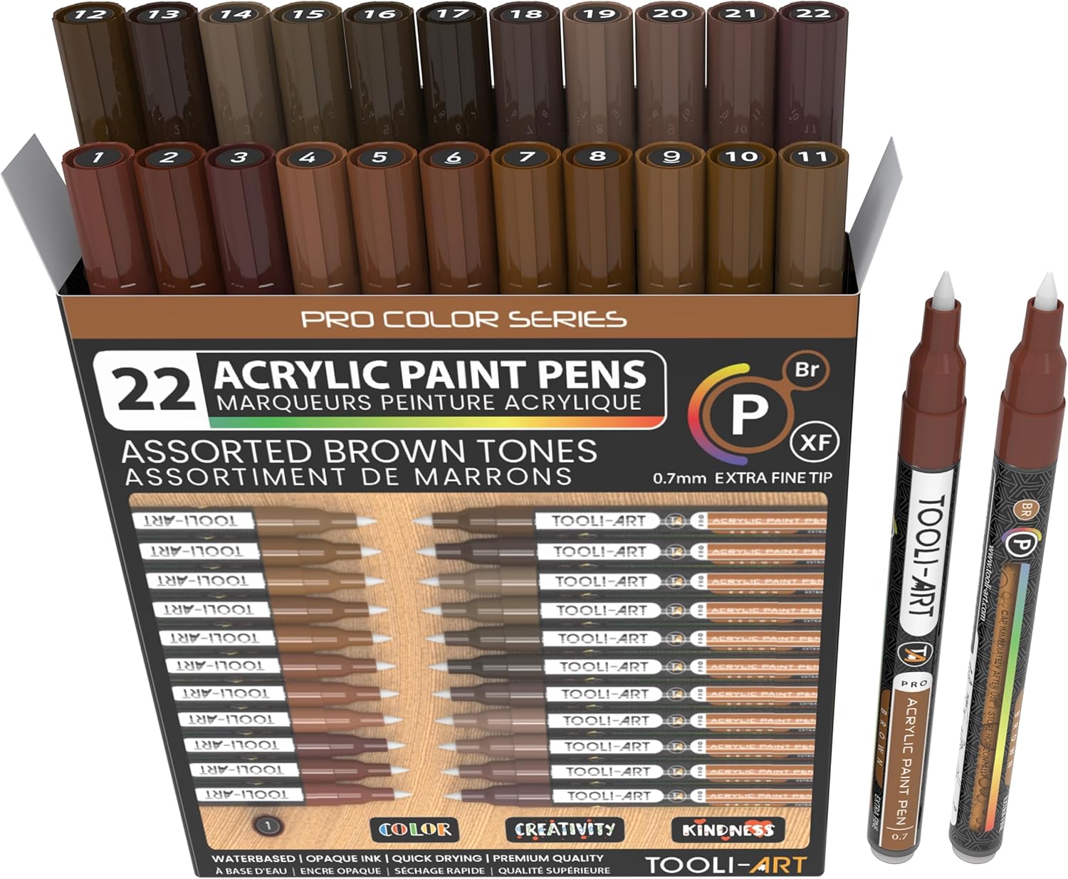 Marqueurs de peinture acrylique - Marron