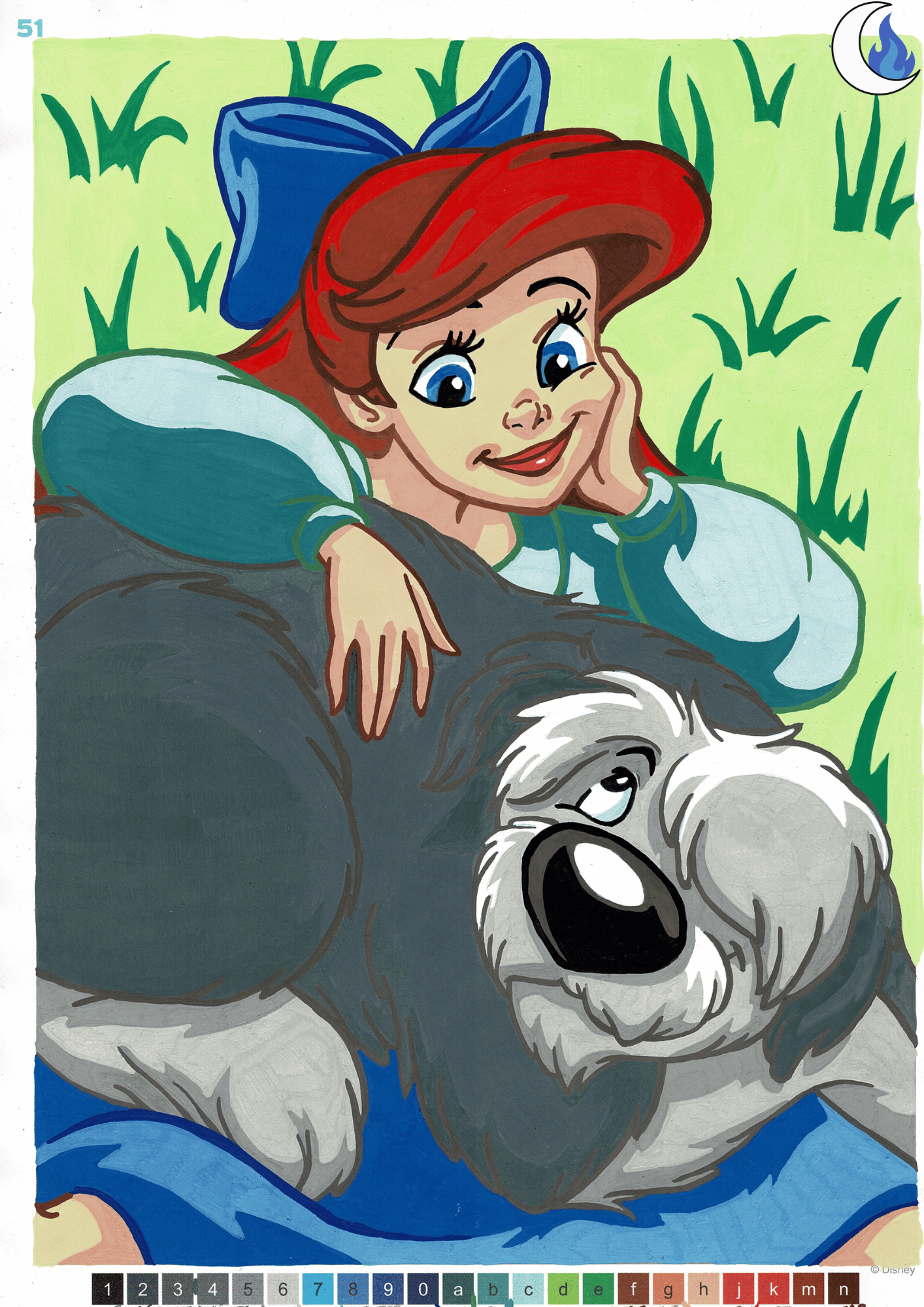 Coloriage réalisé par Usako avec des feutres acryliques Tooli Art (exemple 1)