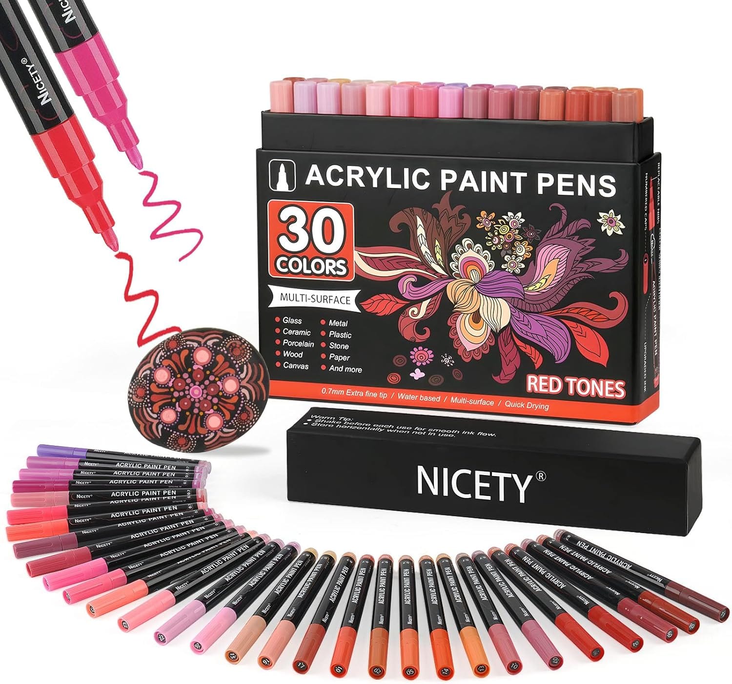 Feutres de peinture acrylique - Rouge