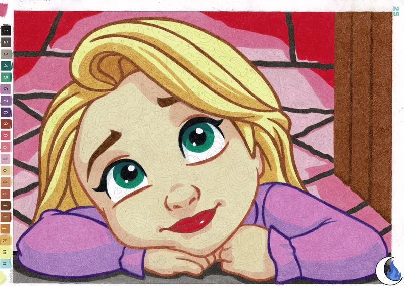 Coloriage mystère Disney réalisé aux crayons Prismacolor Premier (1)